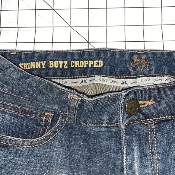 C&V Skinny Boyz Cropped Jeans Size 26 - Picture 3 of 7